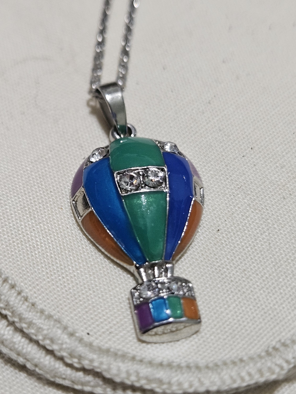 2011 Silver-tone Enamel Hot Air Balloon
